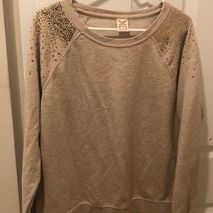 Tan Pullover light sweatshirt XL Faded Glory